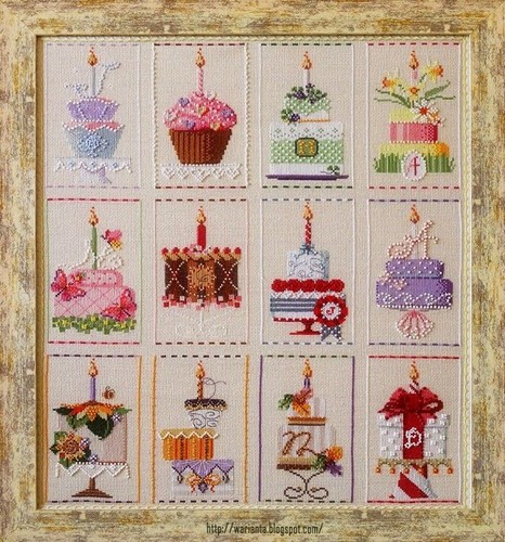 Year month birthday cakes - month,