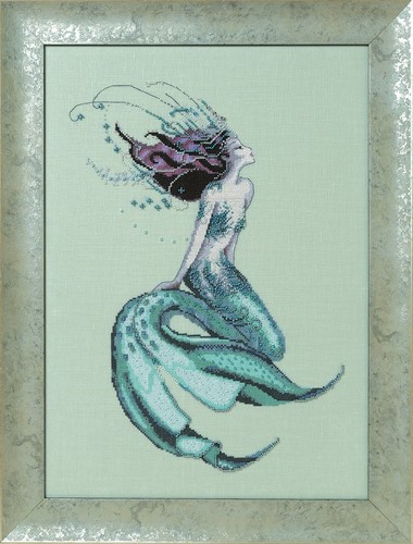 Cross stitch pattern - cross, mermaid