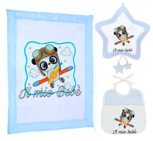 Schema punto croce panda - croce,