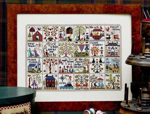 Sampler story primitive - primitive, quaker