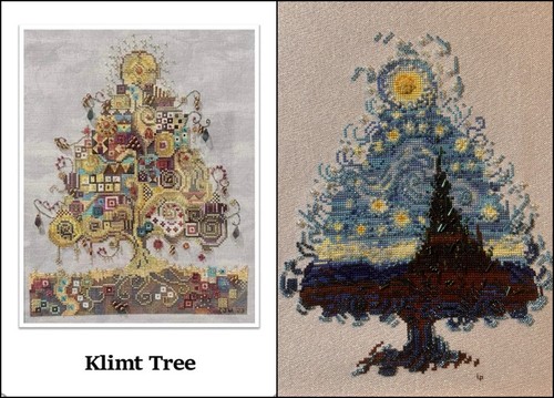 Set trees van gogh klimt - set,