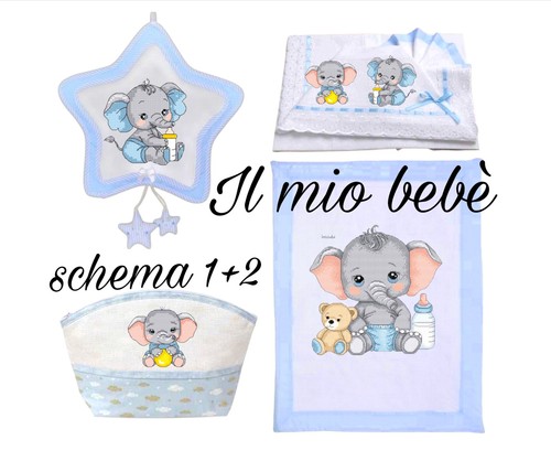 Schema punto croce - , elefantino