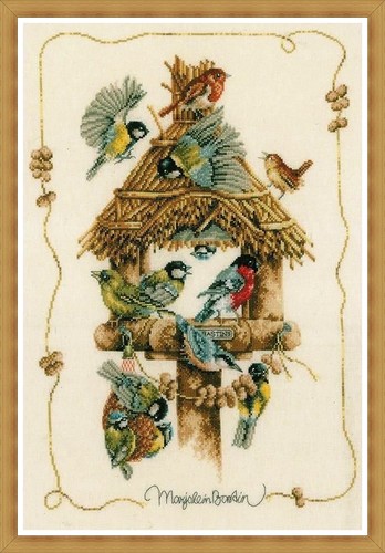 Birdhouse dmc floss - birdhouse,