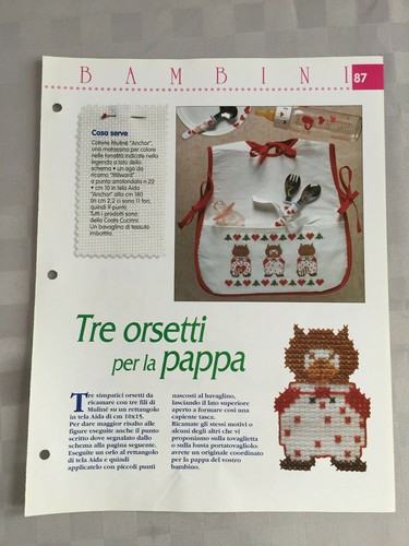 Schema punto croce bambini tre - punto,