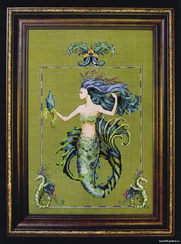 Cross stitch pattern mermaid - cross,