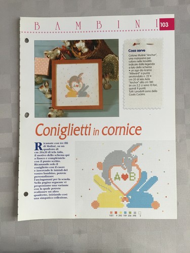 Schema punto croce bambini - schema,